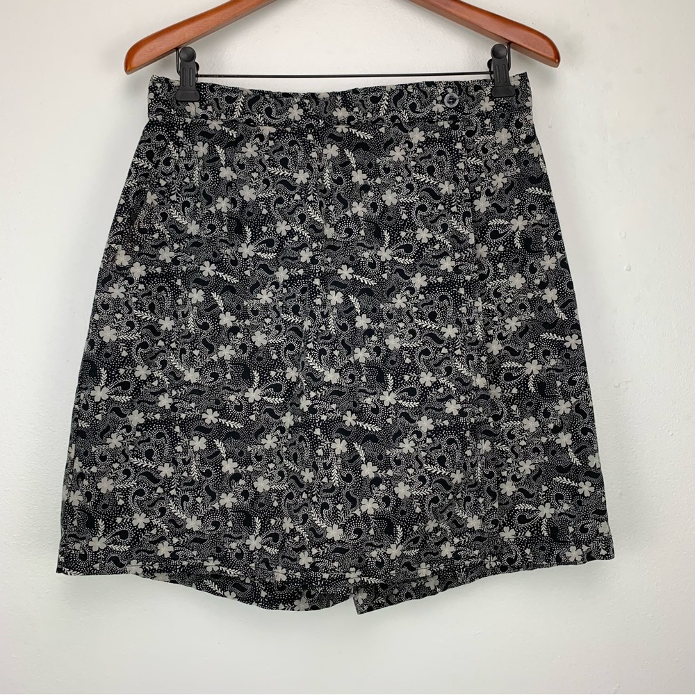 Top Flite By Spalding Skirt Womens Size 14 Skort Black White‎ Floral Golf